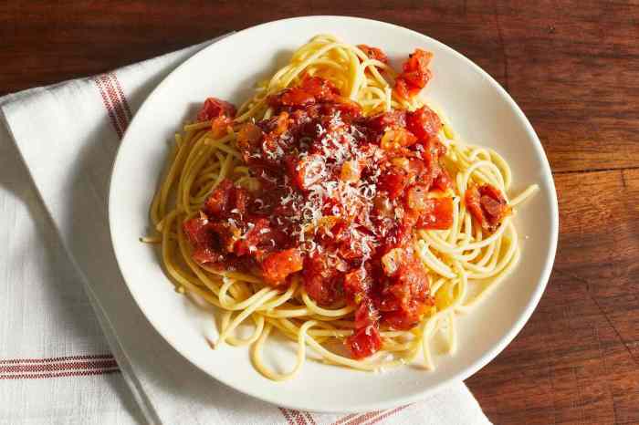 Recipe for fresh tomato sauce for pasta