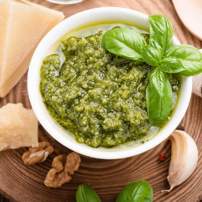 Pesto sauce recipe without pine nuts