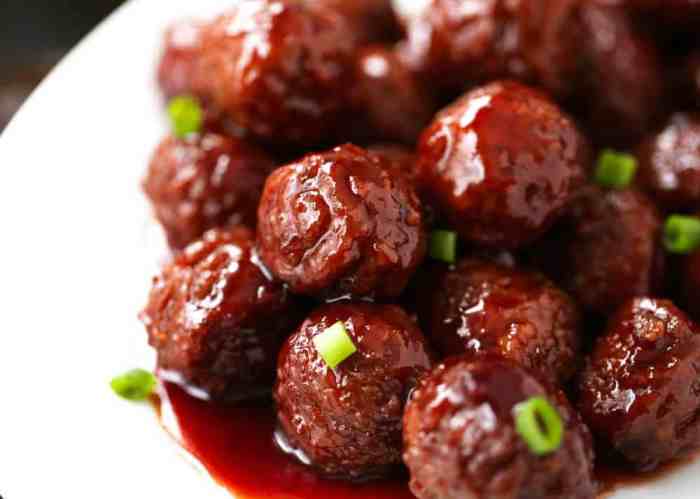 Recipe for grape jelly and bbq sauce meatballs