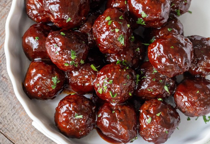 Recipe for grape jelly and bbq sauce meatballs