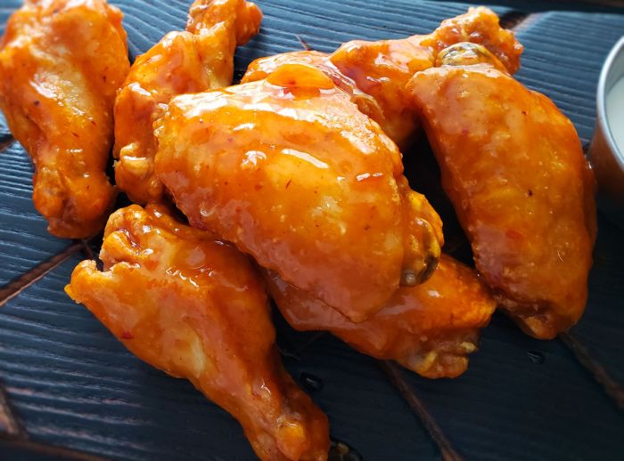 Habanero mango wings chicken flavormosaic spicy sweet recipes wing peach glaze made preserves appetizer serve party next saved flavor choose