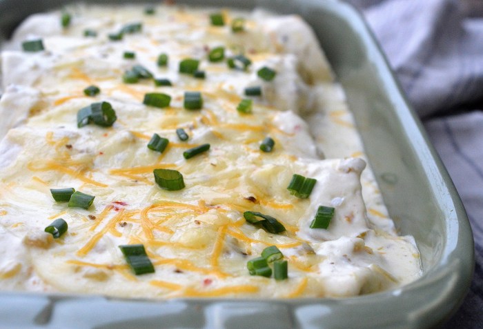 Recipe for chicken enchiladas with white sauce