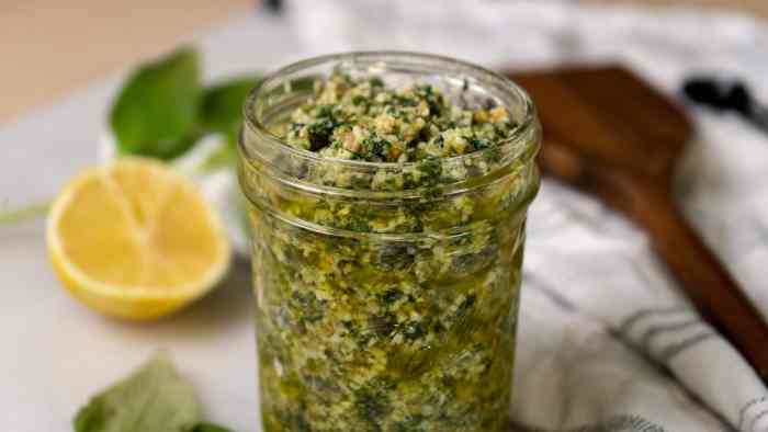 Pesto sauce recipe without pine nuts